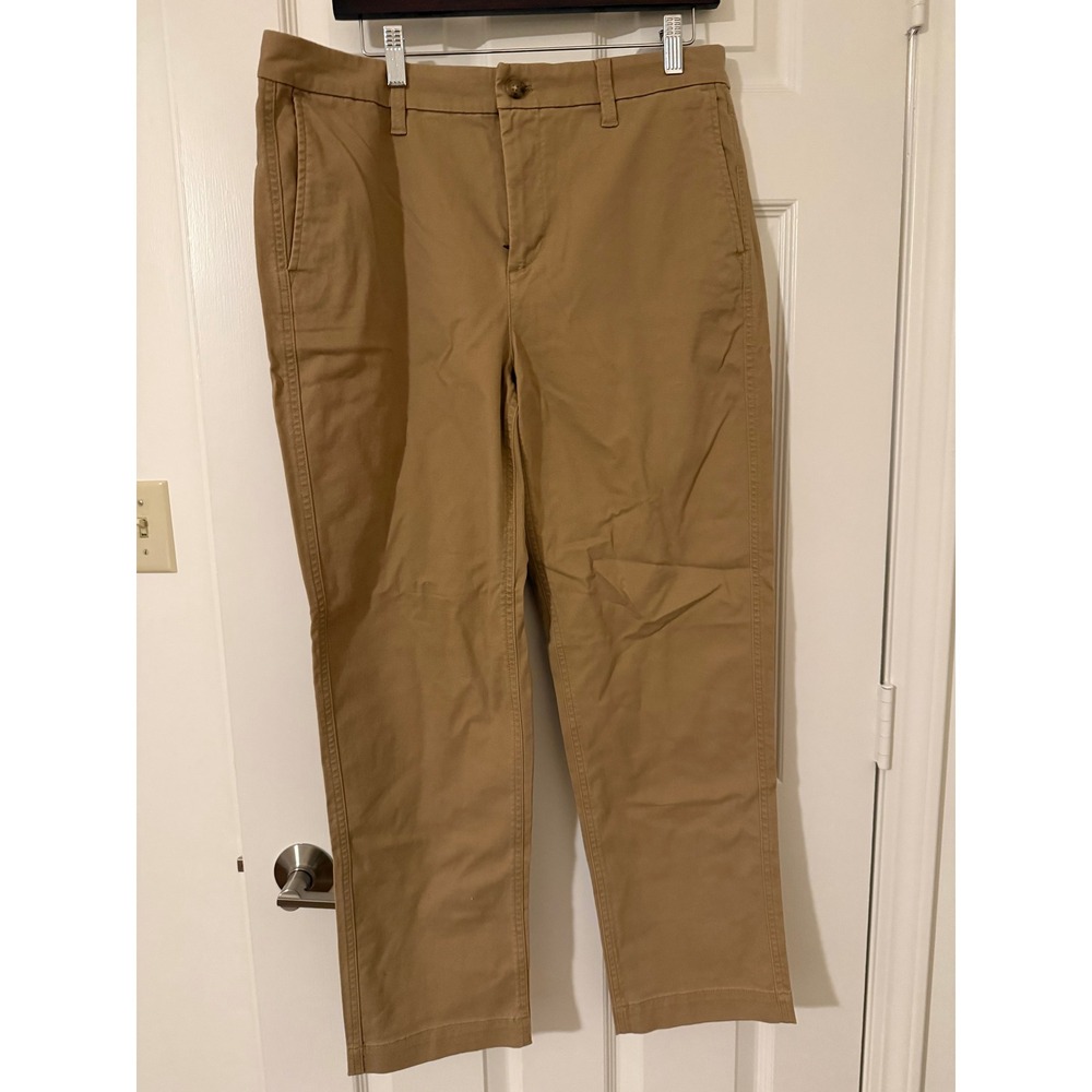 NWT J.Crew High-Rise Girlfriend Chino Pants Camel Tan AD156 Size 12 NWT